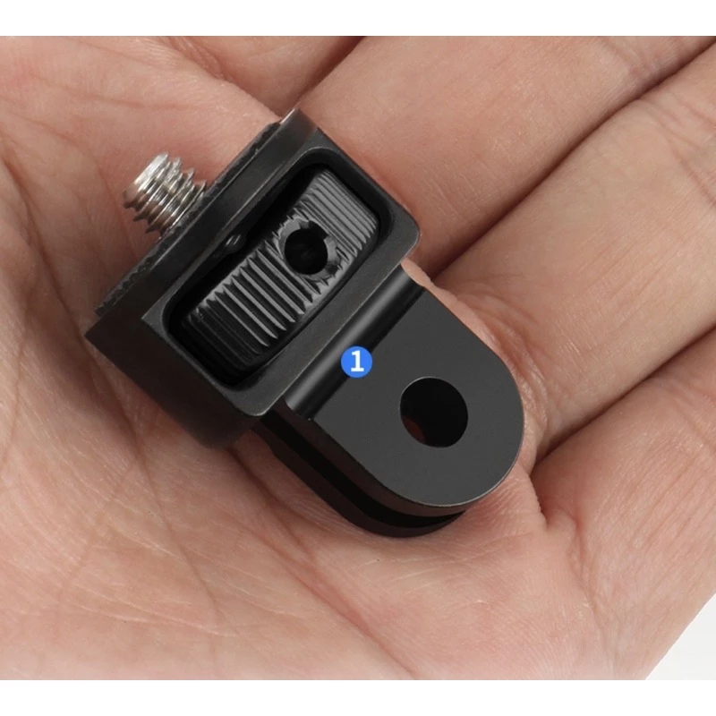 ตัวแปลง หัวสกรู1/4”แบบมีตัวหมุน วัสดุอลูมิเนียม Aluminium 1/4 Screw Head Adapter ขา หัวสกรู สำหรับ GOPRO , Action camera