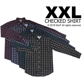 XXL CHECKED SHIRT เสื้อเชิ้ต แขนยาว ลายตาราง