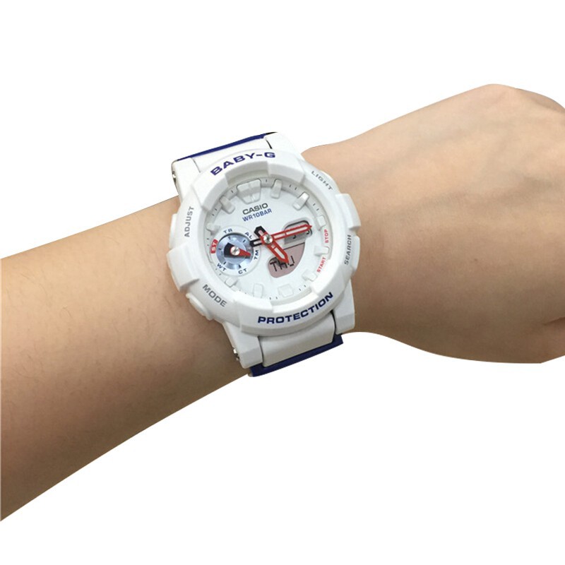 Casio Baby-G BGA185 เลดี้ควอตซ์นาฬิกาดิจิตอลผู้หญิงนาฬิกาสปอร์ต BGA-185TR-7A