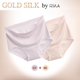 RIKA กางเกงในAA2004ทรงเต็มตัว GOLD Silk นวัตกรรมใหม่ มีส่วนผสมของไหมที่ดูแลผิวในจุดซ่อนเร้นอย่างอ่อนโยน Hip 36" - 42"