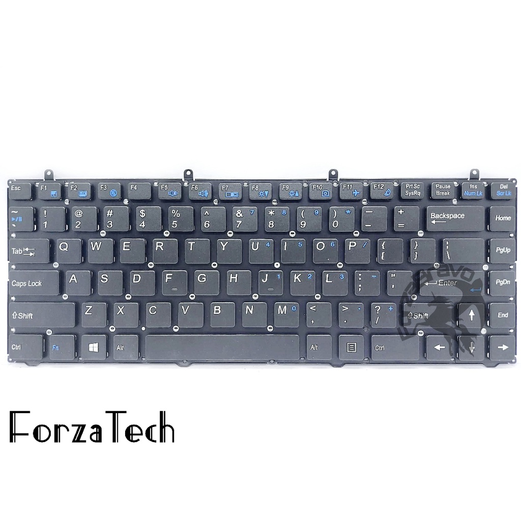 Clevo แป้นพิมพ์แล็ปท็อป W230SS W230ST W230SD NP7339 NP7330 สีดํา