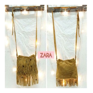 ZARA กระเป๋าสะพายข้างแบรนด์ซาร่า ส่งฟรี