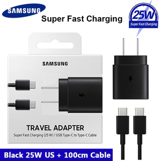 ของแท้ อะแดปเตอร์ชาร์จเร็ว PD USB C เป็น USB C 100 ซม. 25W สําหรับ Samsung Galaxy Note 10 S22 Ultra S20+ A71 A91