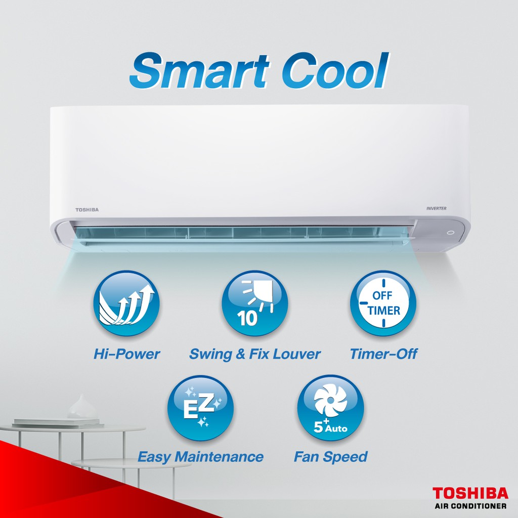 TOSHIBA แอร์ TOSHIBA ติดผนังระบบ Inverter รุ่น RAS-U2KCV2G ขนาด 8500-25200 BTU #4