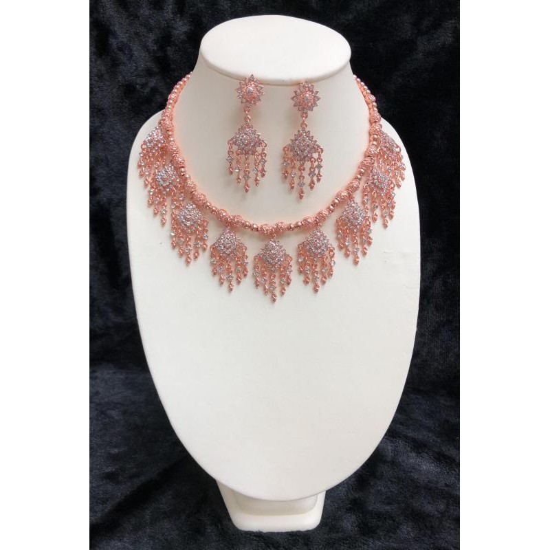 March jewelry ชุดไทยซ็ตโบราณสร้อยชุดต่างหูเพื่อนเจ้าสาวเจ้าสาว thai wedding สีทองเครื่องประดับสร้อยคอ