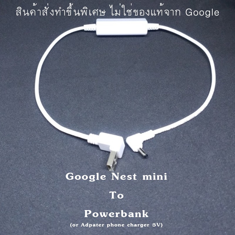 สายแปลง Google Nest mini ไป Power bank USB