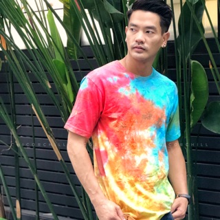 CoC เสื้อยืดมัดย้อม Oversize !!ส่งฟรีลทบ.!! (Tie dye T-Shirt)