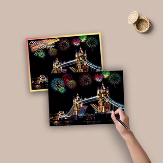 Magic Scratch Art  รูปภาพขูดสี ภาพวาดขูด สำหรับผู้ใหญ่และเด็ก เสริมสร้างพัฒนาการ
