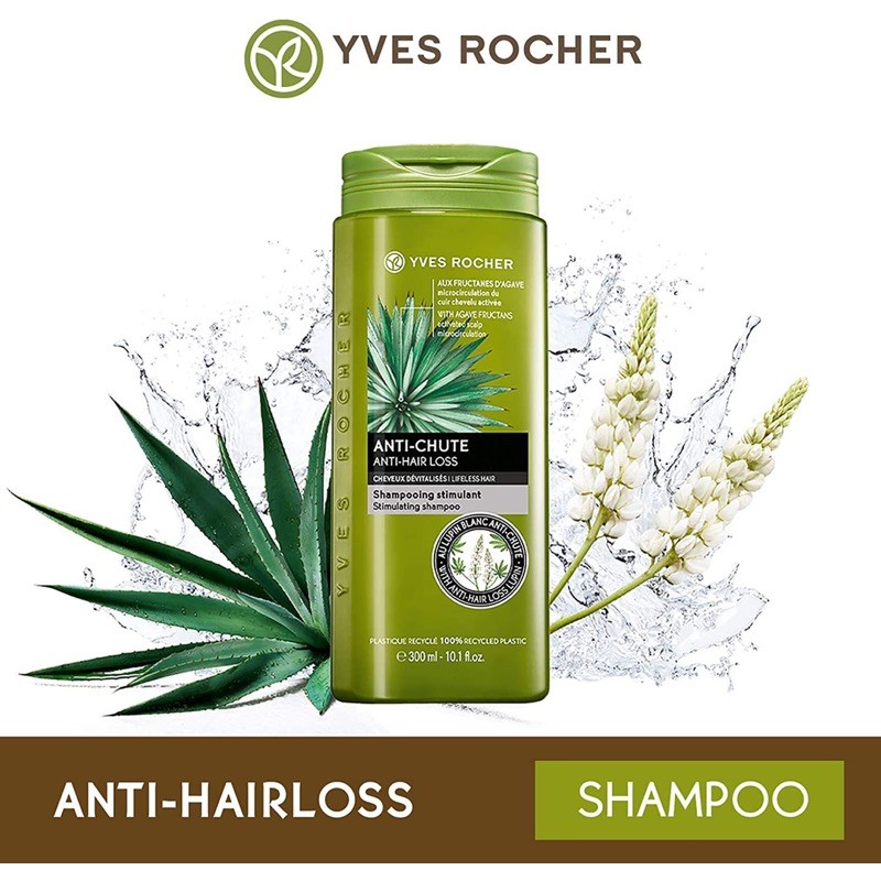 Yves Rocher -Anti Hair Loss Shampoo 300ml. แชมพูสำหรับผู้มีปัญหาผมร่วง