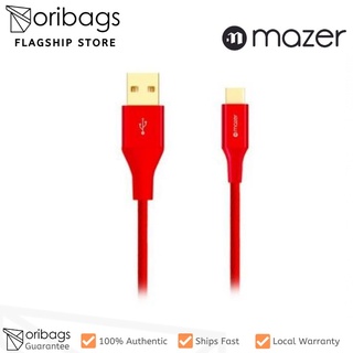 Mazer ALU.DURA.TEK USB-C to C สายเคเบิ้ล 3.1A - สีแดง