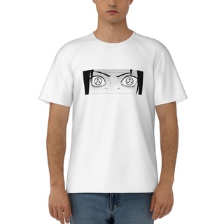 Naruto Anime Design Cotton T-Shirt for Men Oversize Printed Tee Shirts Uchiha Sasuke (Unisex)เสื้อยืด