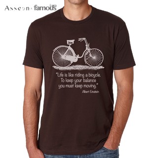 เสื้อยืด i am famous สกรีนลาย Einstein Bicycle