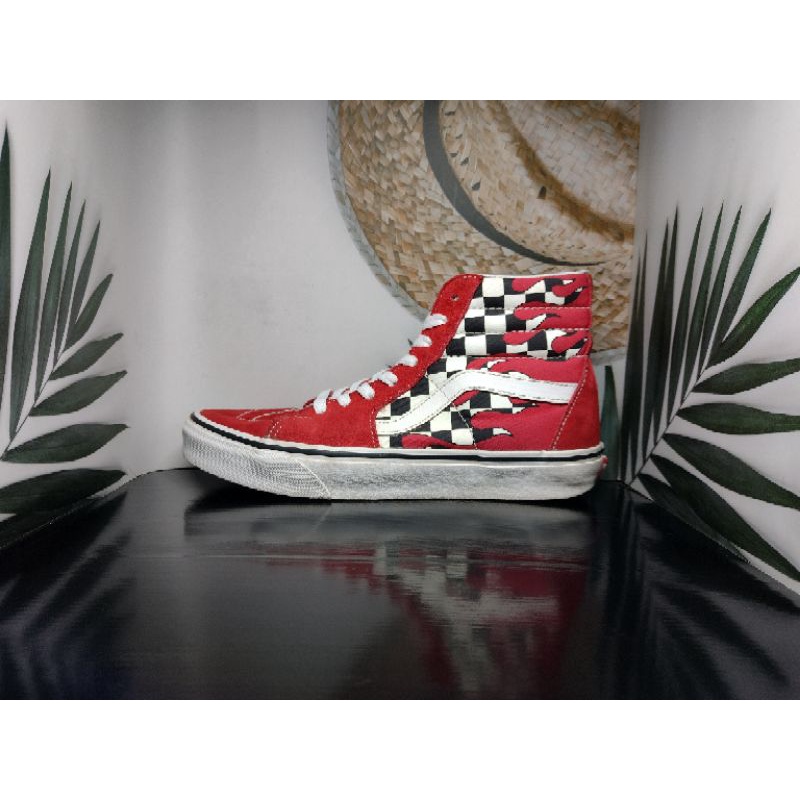 Vans Sk8 hi Checkerboard flame Red size 38 🏁