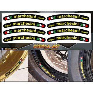 สติ๊กเกอร์ติดวงล้อ ติดขอบล้อ Marchesini / Sticker เกรดพรีเมี่ยม