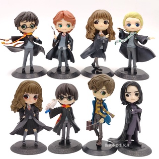 Q posket โมเดลฟิกเกอร์ Harry Potter Hermin Ron Malfoss Nep Professor Neple Merchandise สําหรับตกแต่ง