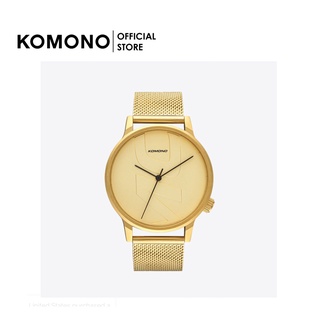 นาฬิกา KOMONO Watch Winston Mesh Tag Gold ผู้ชาย โลหะสีทองทรงกลม