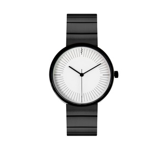 Simpl Watch นาฬิกาข้อมือสายเหล็กรุ่น Monochrome Graphite กรอบดำหน้าปัดขาว 2 ขนาด 33 &amp;39 mm