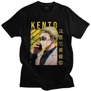 เสื้อยืดผ้าฝ้าย พร้อมส่ง เสื้อยืดแขนสั้น ผ้าฝ้ายแท้ พิมพ์ลายมังงะ Jujutsu Kaisen Kento หลากสี เหมาะกับของขวัญ สไตล์สตรีท