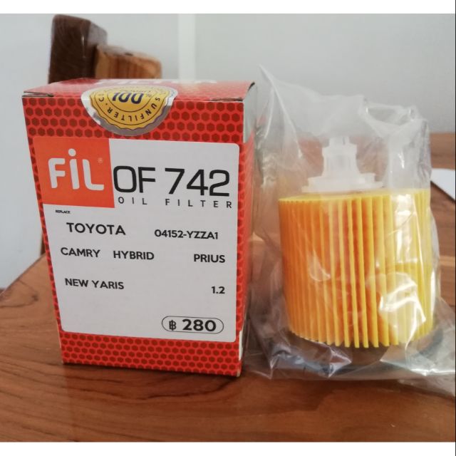 กรองน้ำมันเครื่อง FIL: OF 742 อะไหล่ TOYOTA 04152-YZZA1