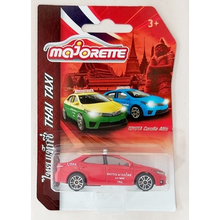 MA Majorette TAXI ไทยแท็กซี่ Toyota Corolla Altis ▶️red color◀️ ความยาวรถประมาณ 6.5 x 3.0 x 3.0 ซม การ์ดสวย แพ็คสวย