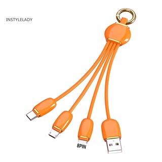 Instylelady สายชาร์จ Micro USB Type-C 8Pin แบบพกพา สําหรับสํานักงาน