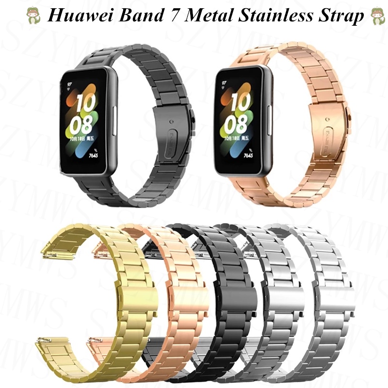 สายนาฬิกาข้อมือสมาร์ทวอทช์ สเตนเลส โลหะ แบบเปลี่ยน สําหรับ Huawei Band 7 Huawei Band 7