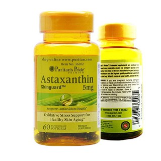 Puritans Pride Astaxanthin 5 mg บรรจุ 60 แคปซูล