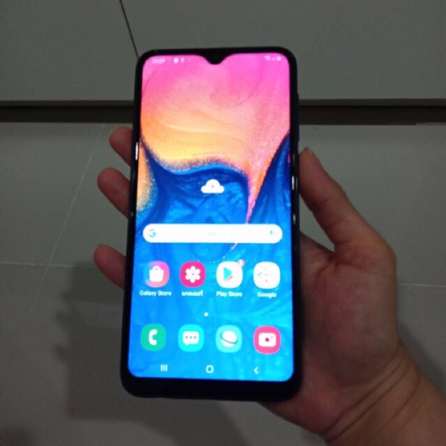 Samsun A10 สีน้ำเงิน สินค้ามือ 2 สภาพสวย เครื่องแท้ ศูนย์ซัมซุง อุปกรณ์