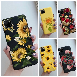 เคส Oppo Realme C11 Oppo RMX2185 Candy Case Soft Silicone Mobile Phone Protector Cover Spring New Ins Flower Print