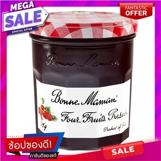 บอนน์มาม็องแยมผลไม้รวม 370กรัม Bonn Man Mans Fruit Jam 370 gm.