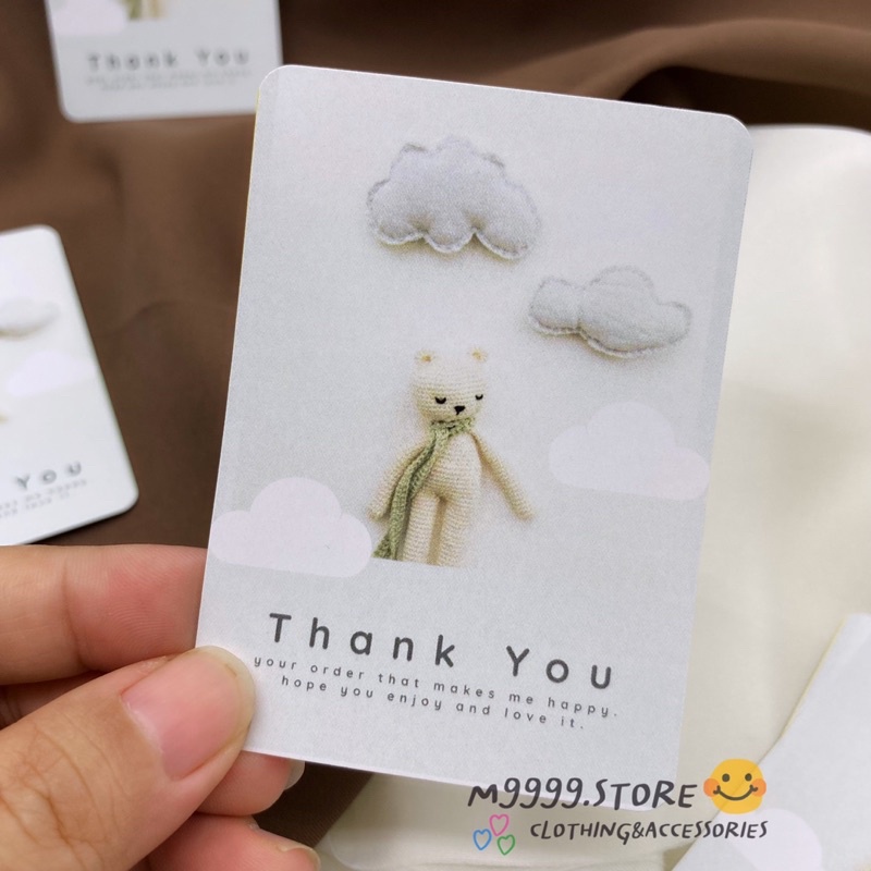 (ใส่โค้ด UTSCR ลด 10% ทั้งร้าน) การ์ดขอบคุณ thank you card แม่ค้าออนไลน์ บัตรขอบคุณ