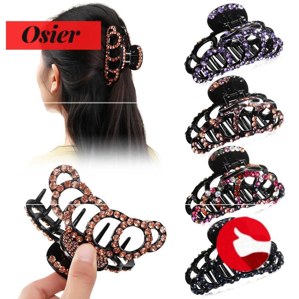 OSIER???? Crystal Hair Claws Clips Rhinestone Hairpins Hair Clamps
