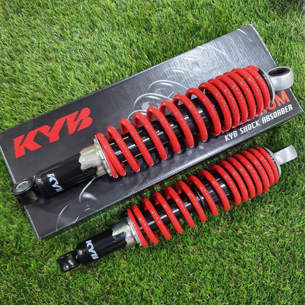 โช้คหลัง (KYB) HEAVY DUTY WAVE ทุกรุ่น (H 330mm.) สีแดง ของแท้100% WAVE125 WAVE110 hd2-1330-2