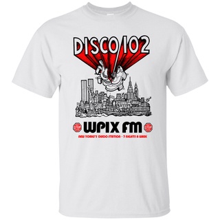 เสื้อยืด พิมพ์ลายดิสโก้ 102 Wpix Fm Radio New York Nyc Disco Funk สไตล์เรโทร สําหรับโรงเรียนเก่าS-5XL