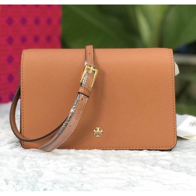 ✈️พร้อมส่ง Tory burch Emerson Combo Crossbody Handbag Black saffiano leather  | Shopee Thailand