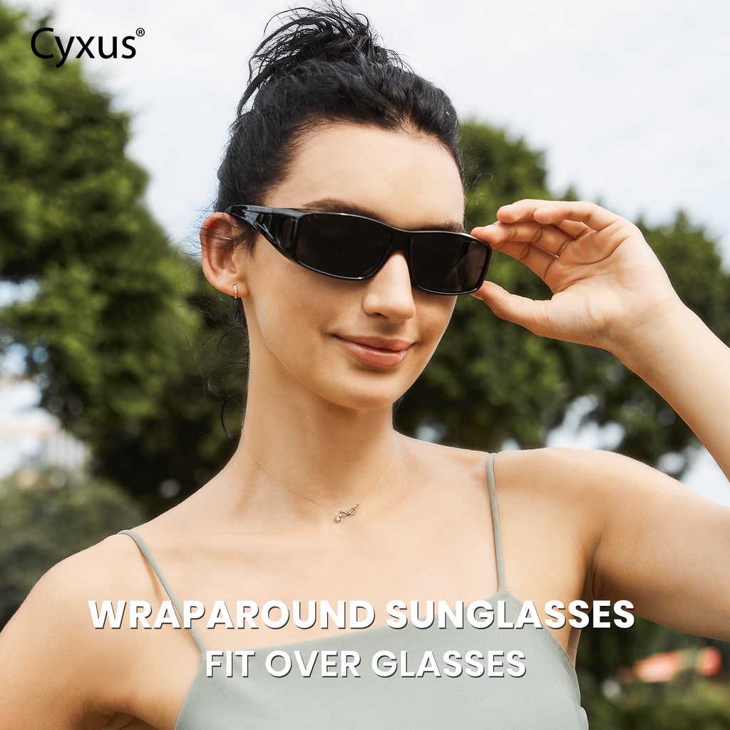 Cyxus แว่นตากันแดด เลนส์โพลาไรซ์ UV400 100% ป้องกัน UV400 สําหรับผู้ชาย ผู้หญิง เหมาะกับการขับขี่ เล่นกีฬา ทุกเพศ 1304