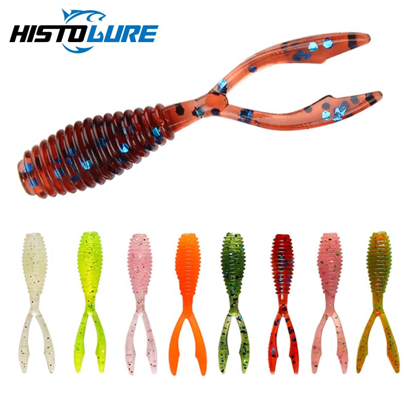 HISTOLURE Twin Tail เหยื่อตกปลาอ่อน 20 ชิ้น/ถุง 0.3g 3.5 ซม.Ajing Rockfish Jig Swimbait หนอน Pike ล่
