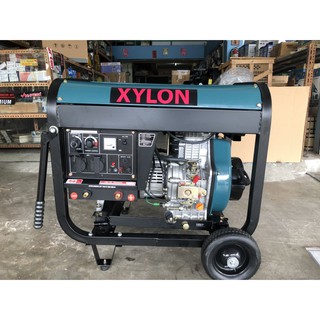 🔥โค้ดINC3LEL3ลด30฿เครื่องปั่นไฟดีเซล แบบเชื่อมได้ ขนาด  4800 วัตต์ 220V Diesel Generator ยี่ห้อ XYLON รุ่น 5000KW