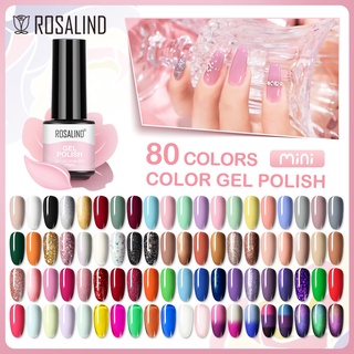 Rosalind ยาทาเล็บเจลลี่ ขนาดเล็ก เปลี่ยนสีตามอุณหภูมิ สีสดใส สําหรับออกแบบเล็บ FA54-FA80