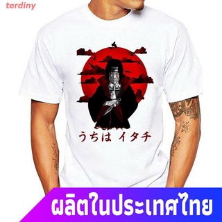 เสื้อยืดลำลอง เสื้อยืดแฟชั่นผู้ชายผ้าฝ้าย 100% คอกลมลายการ์ตูน Naruto Boruto T Uchiha Uzumaki Sasuke Kakashi Gaar{D7