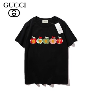 5103 ggg apple เสื้อยืดแขนสั้น แฟชั่นคู่รัก สําหรับผู้หญิง ผู้ชาย