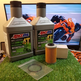 สุดคุ้ม !! KTM SET  AMSOIL  น้ำมัน 2 ขวด+กรอง แถมฟรีโอริ่งกันซึ่ม