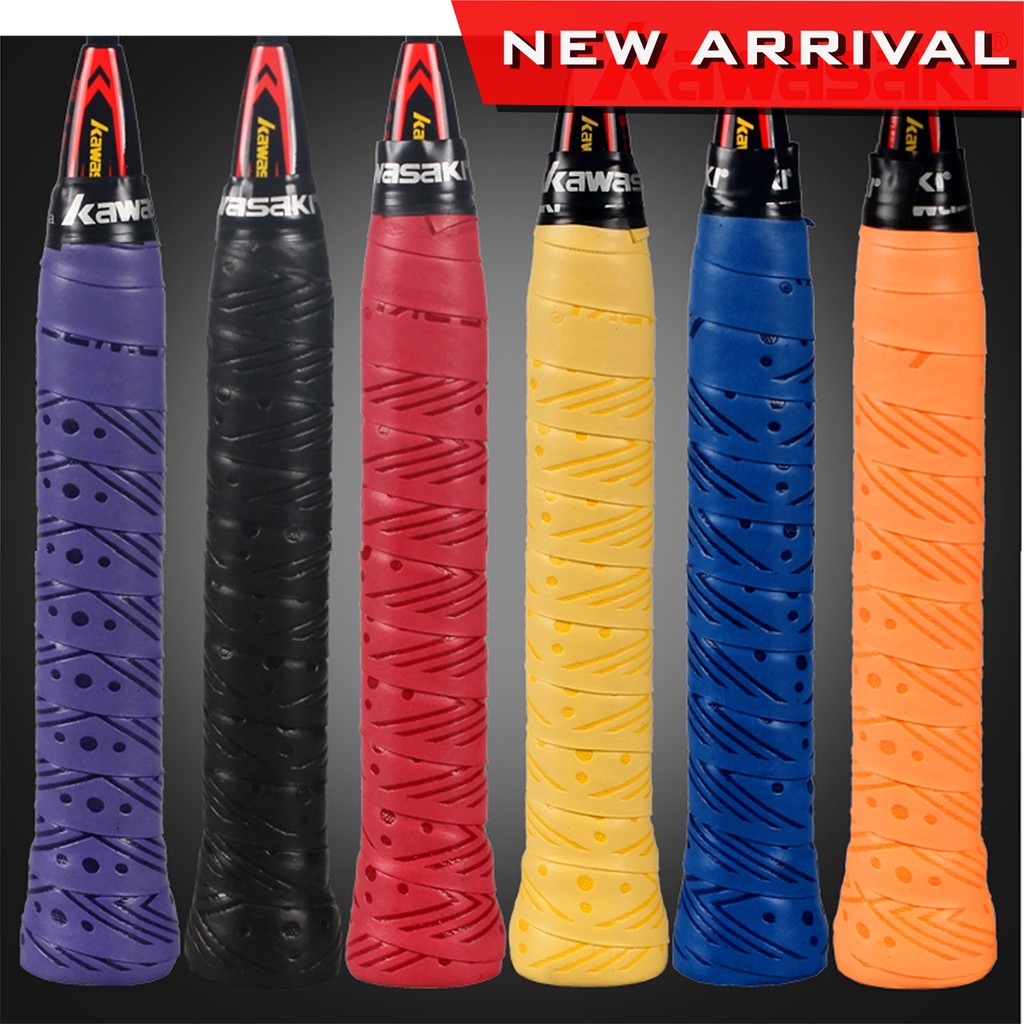กริปพันด้ามไม้แบดมินตันKawasaki รุ่นX5 กริปพันด้ามไม้เทนนิส พันด้ามไม้กอล์ฟ พันแฮนด์จักรยาน Overgrip
