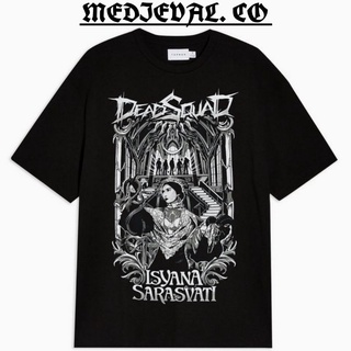 เสื้อยืดผ้าฝ้ายเสื้อยืด พิมพ์ลาย Deadsquad SOGNO Isyana Sarasvati วงร็อคโลหะ สีดํา สําหรับผู้ชาย ผู้หญิง ผู้ใหญ่ 2L XL