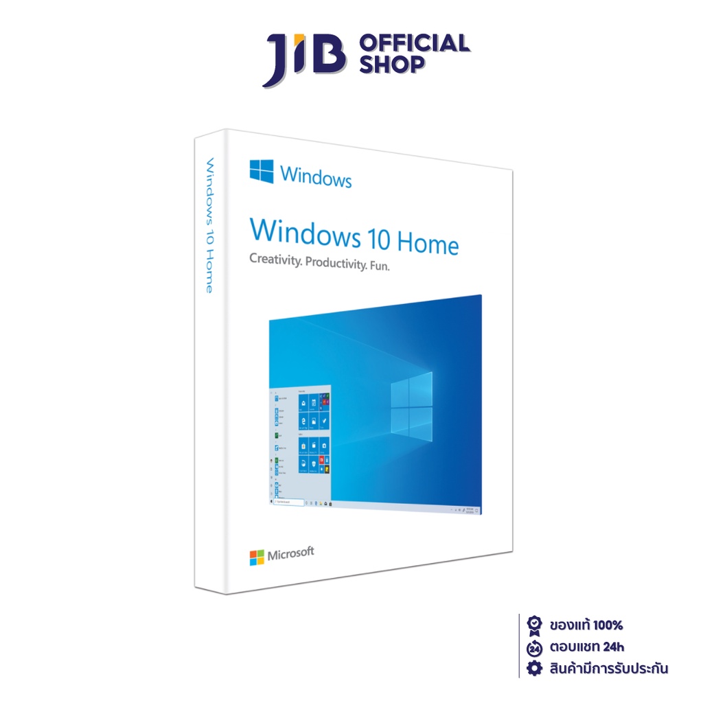 Microsoft JIB OS (ระบบปฏิบัติการ) MICROSOFT WINDOWS 10 HOME 32-BIT/64-BIT ENG INTL USB (FPP) (HAJ-00055)