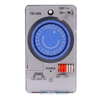 TB118N Mechanical Timer Switch Mini Mechanical Timer Relay Mechanical Timer Switch 230V 60Hz 24 Hours Mechanical Timer Switch