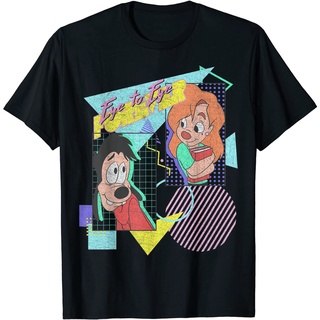 เสื้อยืดผ้าฝ้ายพิมพ์ลายแฟชั่น เสื้อยืด พิมพ์ลาย Disney A Goofy Movie Max &amp; Roxanne Eye To Eye Forever สําหรับผู้ชาย