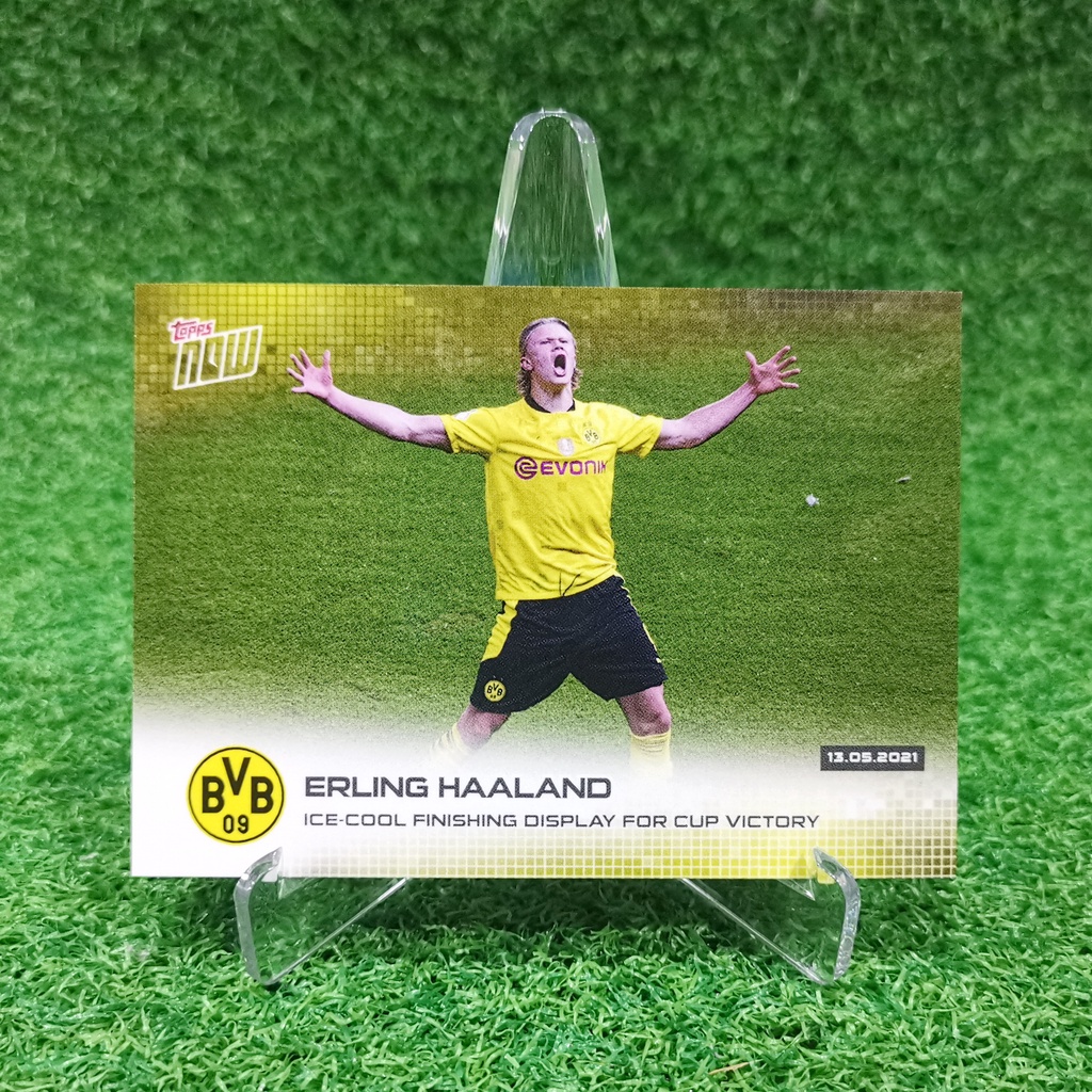 ขาย การ์ด Topps Now 2020-21 Erling Haaland Dortmund Cup Victory การ์ดฟุตบอล การ์ดนักฟุตบอล Cards Swa