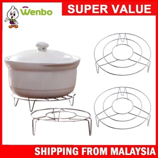 Wenbo Rak Kukus Stainless Steel Steaming Rack Multi-Functional Durable Steamer Stand Kitchen Tool Cooking Healthy Food