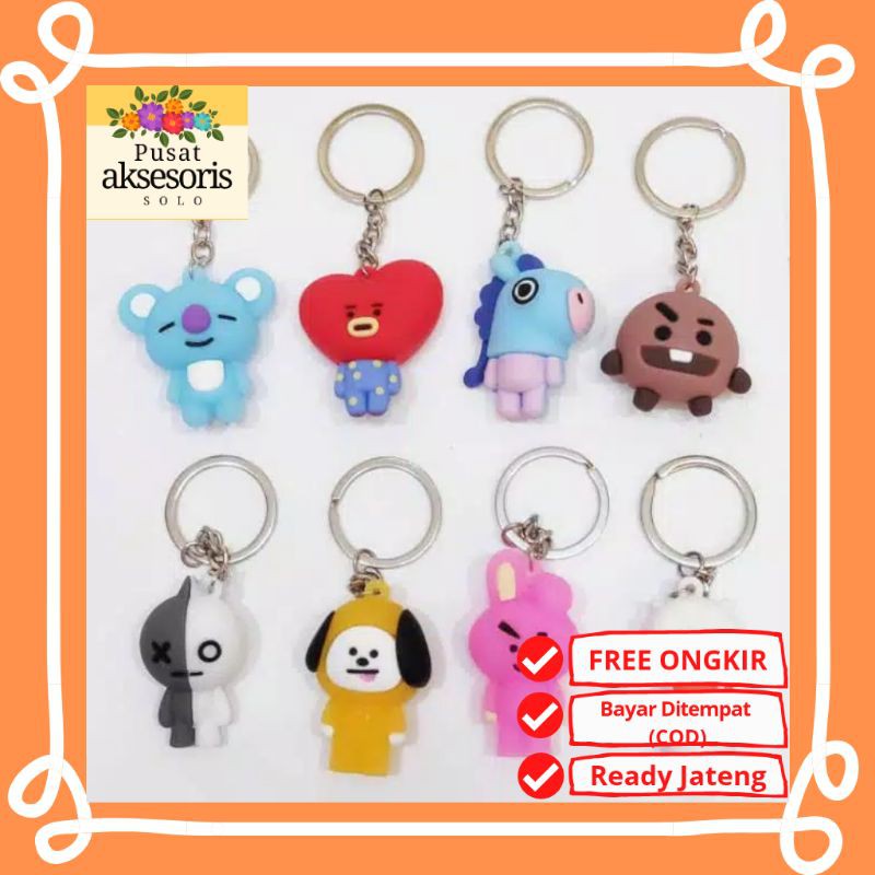 Gantungan BTS KPOP BT21 พวงกุญแจ / BTS BT21 KEY CHAIN / BTS BT21 KPOP MOTIF พวงกุญแจ